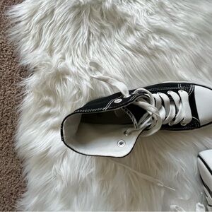 Black and White High-Top Sneakers